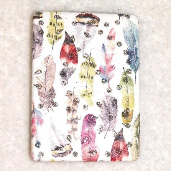 **HOST PICK** Compact Mirror Embellished Feathers Design NEW - Picture 6 of 6